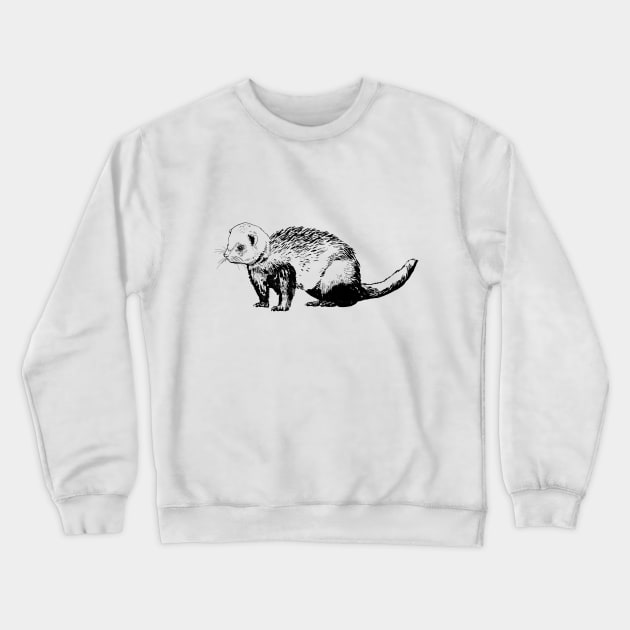 ferret Crewneck Sweatshirt by VicaVeresk